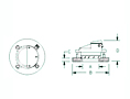 Schematic Diagram of PLF Series Circular Sight Glasses with Light